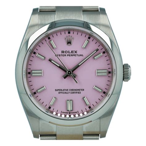 pink rolex oyster perpetual|rolex oyster 36mm price.